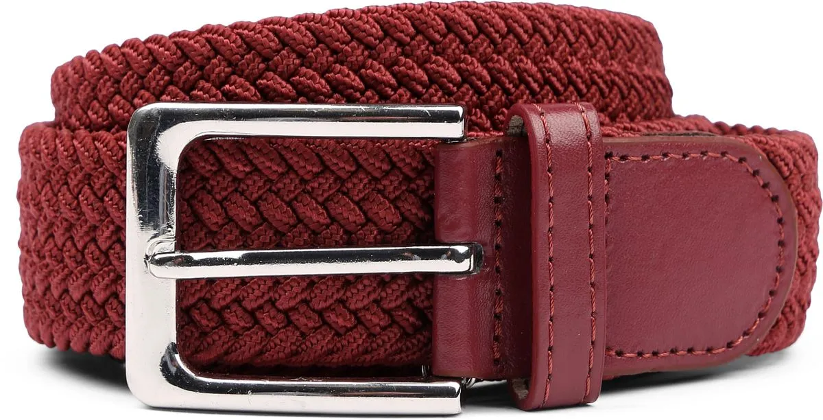 Suitable Ceinture tissée Bordeaux Riem Elastiek Bordeaux co