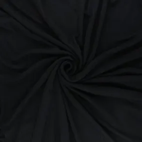 Tissu jersey viscose côtelé - noir