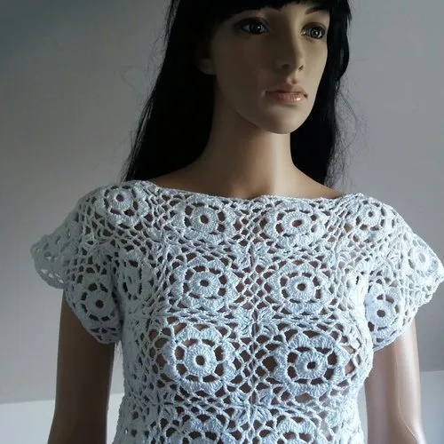 Top au crochet fillette