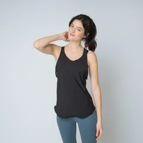 Top de sport bi-matière Femme noir en nylon | 3 Suisses