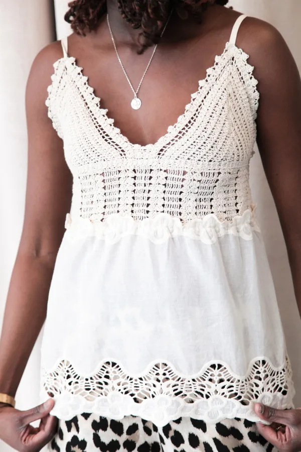 Top macramé Isadora - Mode et prêt à porter