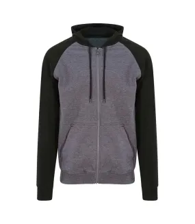 Veste baseball hommes charbon / noir vif AWDis