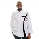 Veste de cuisine Coriandre Blanc/Noir - ADOLPHE LAFONT