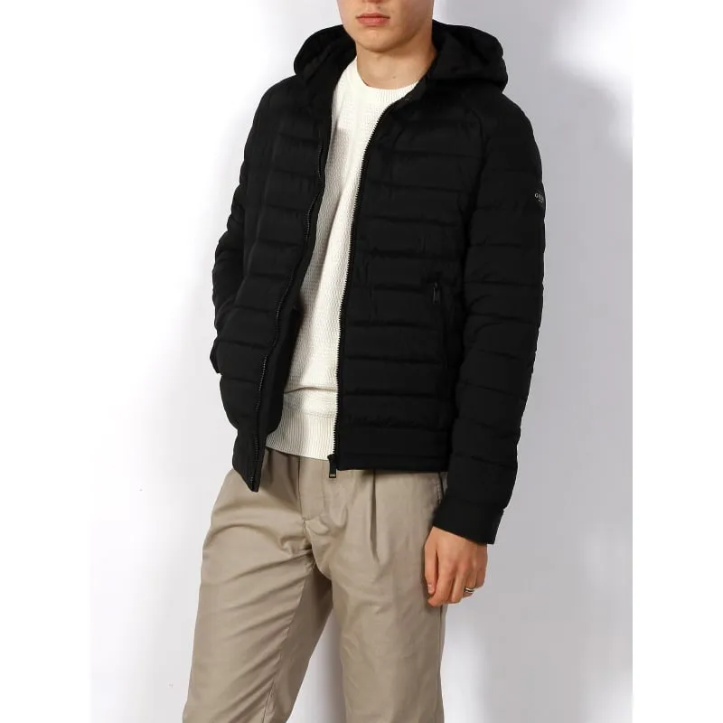 Veste stretch hoodie jacket noir homme - Guess | wimod